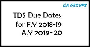 Tds Rates Chart For Fy 2018 19 Ay 2019 20 Aca Sourav Bagaria