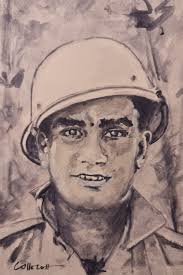 WWI Canadian soldier watercolour painting