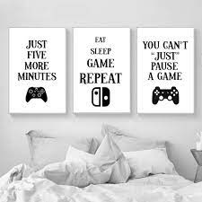 With our help, you can transform a boy's room into a large castle besieged by a fearsome dragon, the deck of a salty pirate ship, or even the surface of some strange planet in. Home Decor Wall Art Canvas Painting Print Lana Del Rey Poster Black And White Pictures Posters Modular Picture For Bedroom Frame In 2021 Boys Bedroom Decor Gamer Quotes Boys Game Room