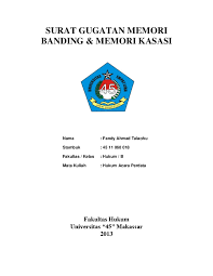 Cara membuat memori kasasi : Doc Memori Banding Dan Memori Kasasi Fandy Ahmad Talaohu Academia Edu