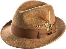 Men S Tan Wool Felt Fedora Hat Snap Brim Crushable Men S Fashion