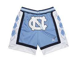 Nba logo embroidered at lower left leg. Unc University Of North Carolina Blue Basketball Just Don Shorts Nba Shorts