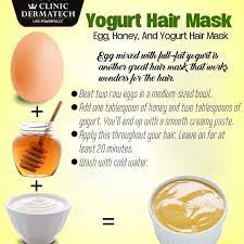 Eggs nourish your hair with protein, while banana and honey enhance the natural moisturizing wash off. Diy Hair Mask For Growth Honig Joghurthaarmaske Und Yogurt Hair Mask Hair Mask For Growth Honey Hair Mask