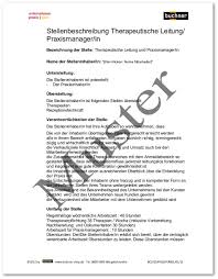 Maybe you would like to learn more about one of these? Stellenbeschreibung Therapeutische Leitung Praxisbedarf Shop Buchner
