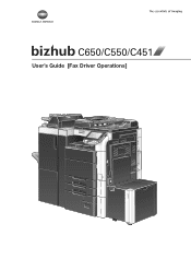 Find everything from driver to manuals of all of our bizhub or accurio products. Konica Minolta Bizhub C550 Manual