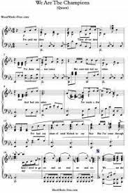 We Are The Champions Sheet Music Queen We Are The Champions Sheet Music Piano Sheet Music Free