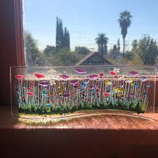 Art En Verre Fused Artisanal Tealight Holders Vases Vase Verre Jonquille Vase