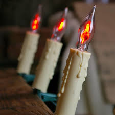 Novelty String Lights Candle String Lights Flicker Candles W Clips 13 Ft Plug In Ivory Walmart Com Walmart Com