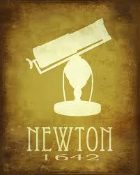 Isaac Newton Physics Poster Isaac Newton Science Art