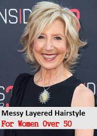 Messy Layered Hairstyle For Women Over 50 Womens Hairstyles Bob Hairstyles For Thick Bob Hairstyles For Fine Hair