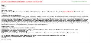 harvesting contractor resume november 2020