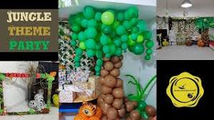 So we decided to do jungle safari decoration. Jungle Theme Party Decoration At Home Diy Birthday Decoration Ideas Youtube