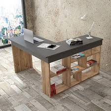 yurudesign tywin kitaplik rafli calisma masasi cam antrasit amazon com tr yurudesign moduler mobilya modern corner desk corner desk office home office design