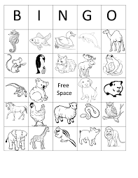 Printable Animal Bingo Card 3 Black And White Coloring Sheet Birthday Party Animal Coloring Pages Coloring Pages Thanksgiving Coloring Sheets