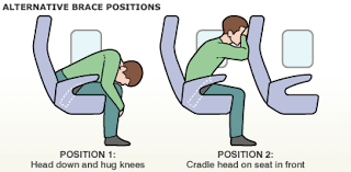 Image result for posisi badan ketika pendaratan cemas dalam flight