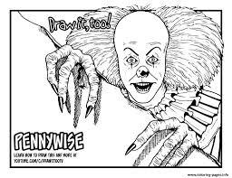 Want to discover art related to pennywise? Kids Pennywise Draw It Coloring Pages Printable
