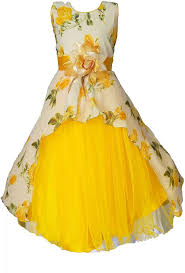 My Lil Princess Girls A Line Maxi Dress Cute Pastel Yellow 3 4 Years Amazon In Clothing Accesso Party Wear Frocks Baby Frocks Designs Kids Fashion Dress