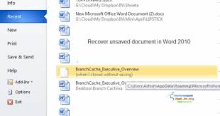 Get it help in your home or office in no time and solve problems asap. Recover Unsaved Documents In Word Office 2010