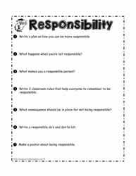 Lesson note on civic education. Responsibility Worksheets