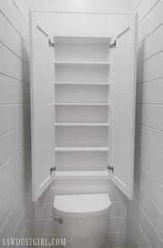 Upgrade to one of these for free: Recessed Wall Cabinet For Toilet Paper Storage Sawdust Girl