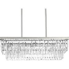 Progress Lighting Glimmer Collection 4 Light Silver Ridge Chandelier P400101 134 The Home Depot Progress Lighting Linear Chandelier Chandelier Lighting