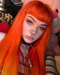 Sunset Orange Alternative Hair Pretty Hair Color Aesthetic Hair