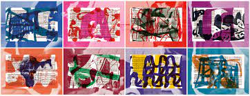 Mixed media collage on paper. Arturo Herrera Lower East Side Printshop