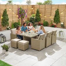 Please note none of our rattan sets have a hole for a parasol. Heritage 6 Seat Deluxe Cube Set With 6 Stools White Stores