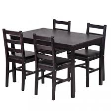 Save $ 101.46 (20 %) limit 3 per order. New 5 Pcs Dining Table Set Dark Brown 4 Chairs Table Ds47 Uncle Wiener S Wholesale