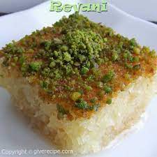 Turkish Semolina Cake Revani Recipe Give Recipe Recipe Turkish Desserts Turkish Recipes Semolina Cake