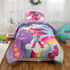 Size king comforter sets : Dreamworks Trolls 2 Poppy Rainbow Comforter Big Kid Bedroom Kids Bedroom Comforter Sets