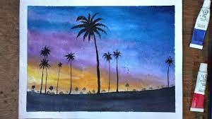 Want to buy watercolor paintings for your home? Watercolor Painting For Beginners Beautiful Sunset Painting With Watercolor Youtube