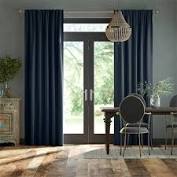 Black and blue bedroom curtains. 34 95