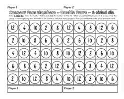 Doubles Doubles Plus One Almost Doubles Connect Four Games From Icreate2educate Doubles Facts First Grade Math Number Games