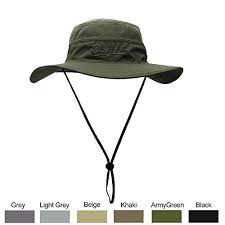 Sun Hat For Men Women Wide Brim Upf 50 Uv Protection Beach Cap Breathable Outdoor Boonie Hats With Adjustable Drawstring Design Perfect For Hiking Fishi Mens Sun Hats Hiking