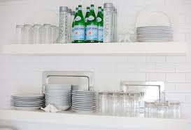 Giant upper cabinets full of dishes are held up the same way (screws into studs) so that definitely helps to ease our mind, along with the fact. Floating Kitchen Shelves Contemporary Kitchen Liv Showroom