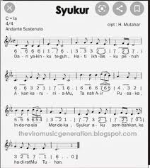 Bagi kamu yang mau belajar melodi lagu syukur ciptaan h. Lagu Syukur Ciptaan