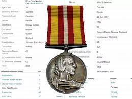 WW2 British Voluntary Medical Service Medal To Myra Newton & Research in  General medals