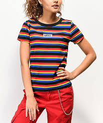 Black And White Striped T Shirt Vertical Vans Skimmer Multi Stripe T Shirt Zumiez Cute Outfits With Leggings Jeans And T Shirt Outfit Outfits For Teens