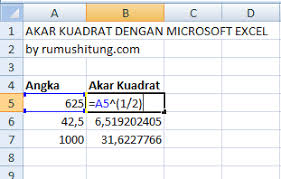 Check spelling or type a new query. Rumus Akar Kuadrat Dengan Excel Rumushitung Com