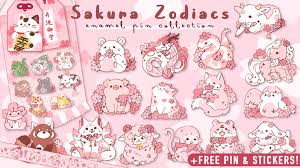 2021 is a year of the chinese zodiac sign ox. Sakura Zodiac Animals Enamel Pin Series By Jeana Wei Washi Tapes Sticker Packs Arrived Kickstarter