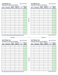 free printable gas mileage log pdf from vertex42 com