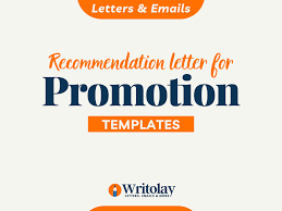Regardless of what kind of content you end up including, keeping these six characteristics in mind throughout the writing process will help take. Recommendation Letter For Promotion 4 Templates Writolay Com