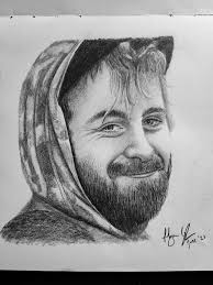 Portrait I drew of my friend Robbie, he passed away just over a year ago  from Sudden Adult Death Syndrome at only 33 years old. I couldn't look at  the photo for