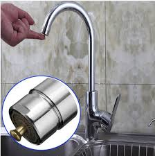 It's an easy to fix and easy to remove appliance that can be attached to any household tap. Brass Touch Control Faucet Aerator Water Valve Water Saving One Touch Tap Aerator