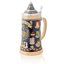 Our collection includes a hofbrauhaus ceramic beer mug. German Beer Stein Oktoberfest 1 Pt Traditional Bavarian Beer Mug With Ornate Metal Lid Made In Germany 0 5 Liter Blue Beer Mugs Steins