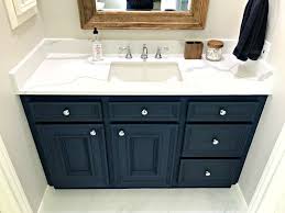 Whether you're considering a bathroom makeover yourself or just love looking at impressive diy designs, here are 17 small bathrooms that went from blah to spa with a big dose of. Blue Diy Chalk Paint Bathroom Vanity Makeover Abbotts At Home