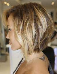 Neck Length Layered Bob Popular Haircuts Short Wavy Hair Hair Styles Thick Hair Styles