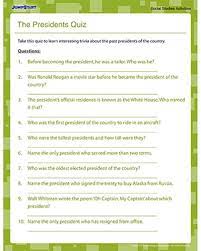 Answer the below questions to reach the next level. The Presidents Quiz Fun Social Studies Trivia For Kids Jumpstart