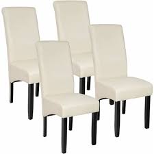 A upholstered dining chair white (set of 4). 4 Dining Chairs With Ergonomic Seat Shape Dining Room Chairs Kitchen Chairs Dining Table Chairs Cream
